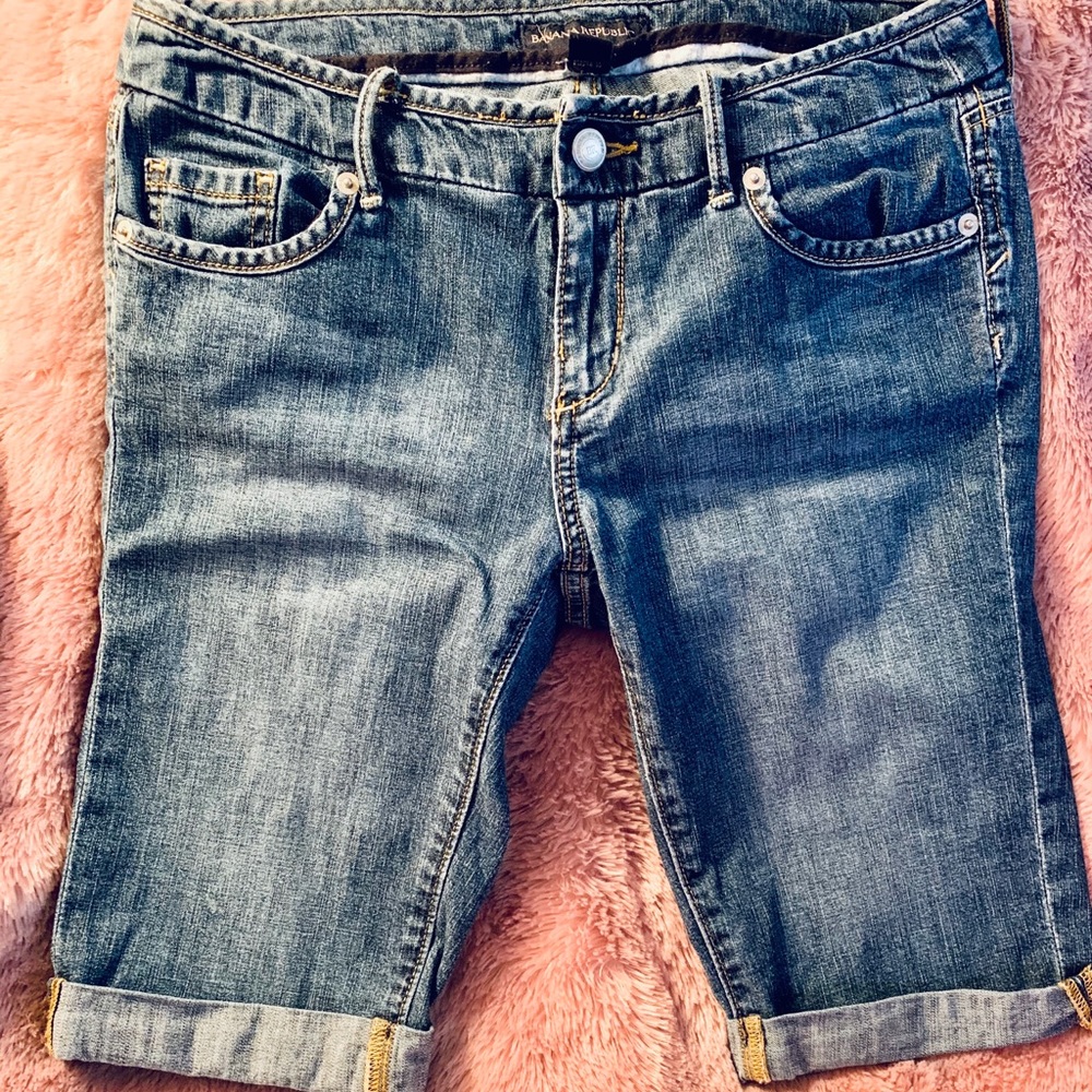 Banana Republic Bermuda jean shorts.